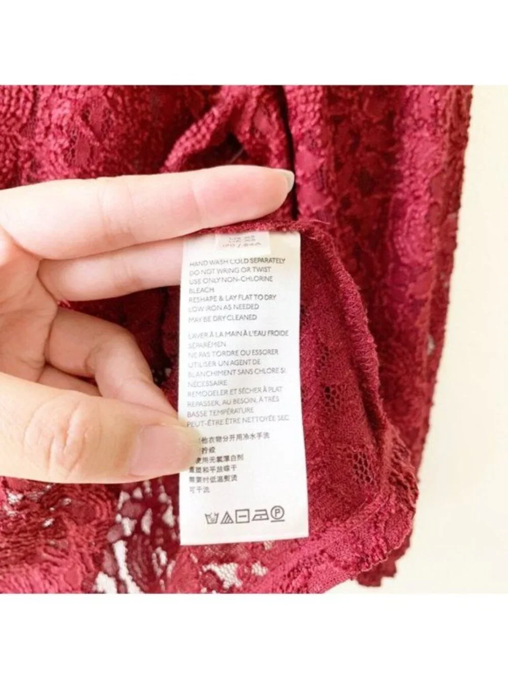 Free People Sweet Talker Maroon Lace Blouse Women's X-Small XS